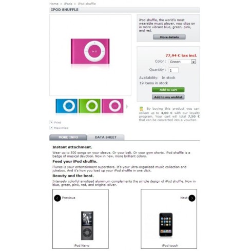Moduł Navigation - Naviguer entre les produits dla PrestaShop