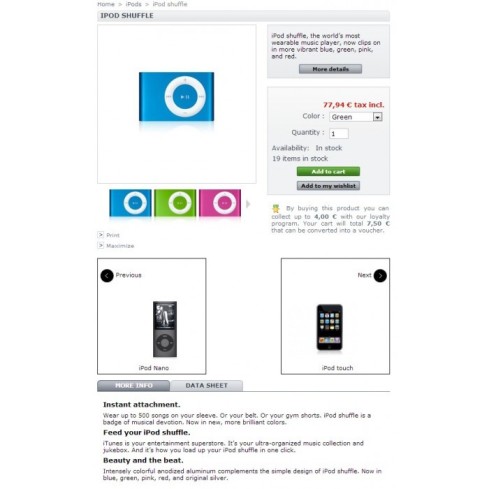 Moduł Navigation - Naviguer entre les produits dla PrestaShop