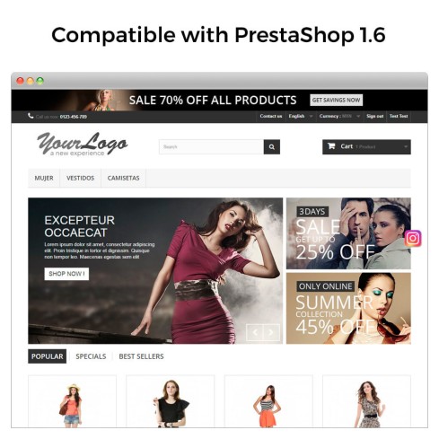 Social Network Button - Increase Followers module for PrestaShop